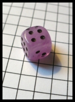 Dice : Dice - 6D - Purple Frosty Swirl With Black Pips